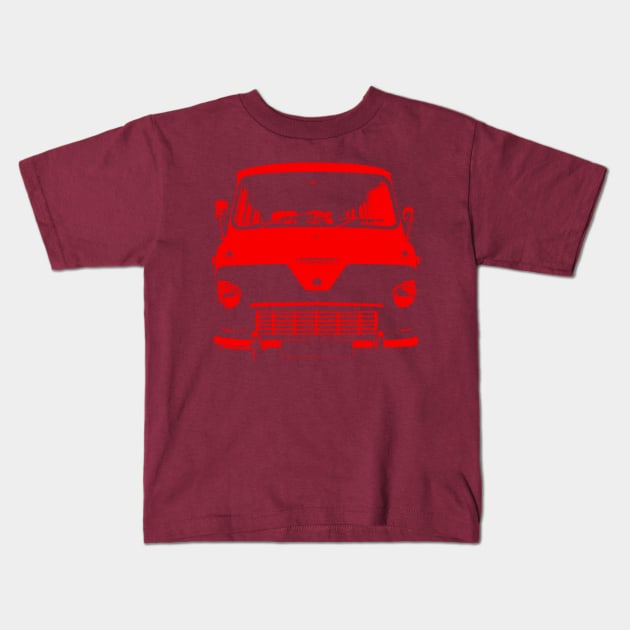 Thames 400E classic 1960s van red Kids T-Shirt by soitwouldseem